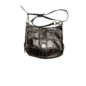 Dooney & Bourke Dark Brown Croc-Embossed Shoulder Bag